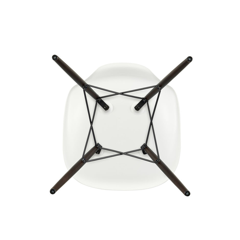 Chaise EAMES PLASTIC CHAIR DSW érable foncé Blanc VITRA