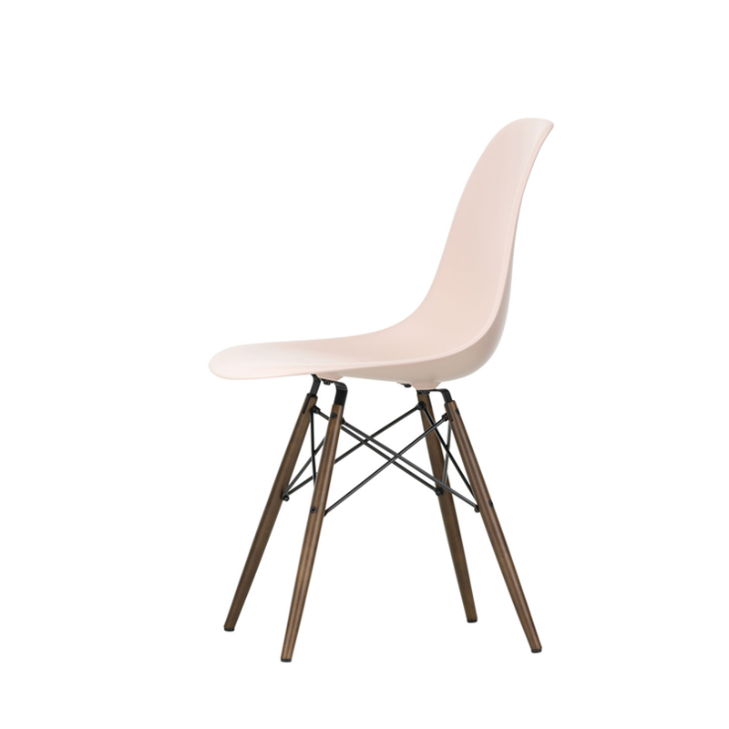 EAMES PLASTIC CHAIR DSW Dark maple Soft pink RE