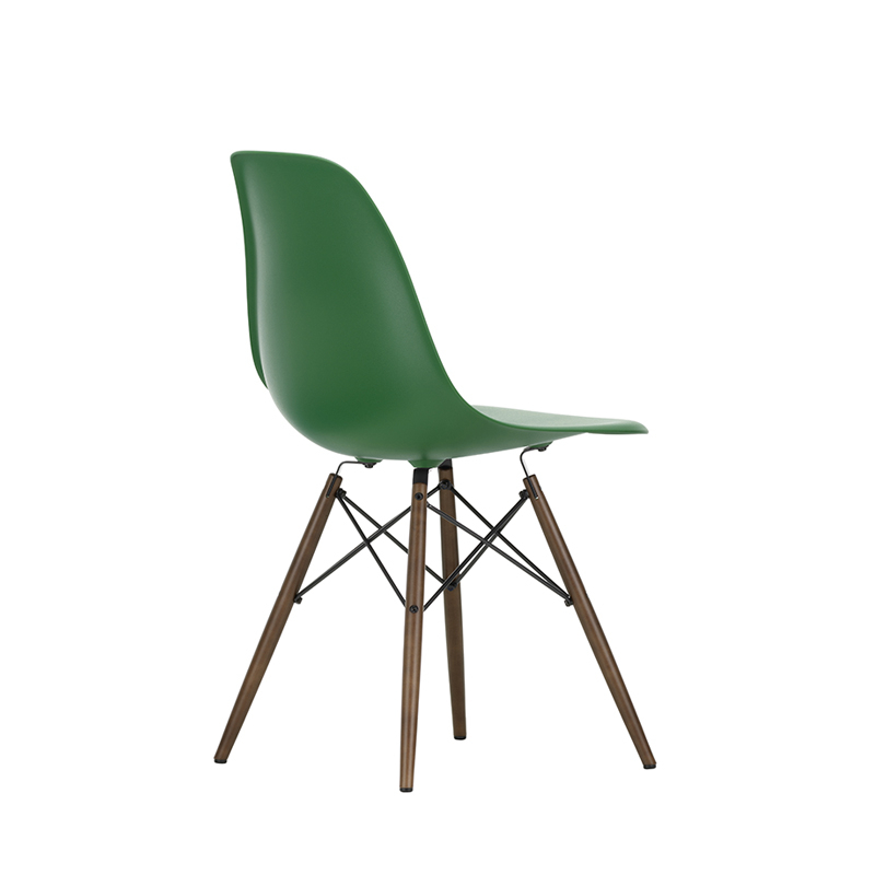 Chaise EAMES PLASTIC CHAIR DSW érable foncé Vert émeraude RE VITRA