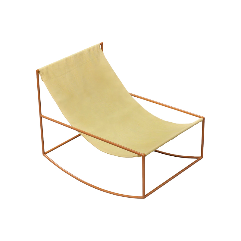 Fauteuil ROCKING CHAIR Tissu jaune/Moutarde VALERIE OBJECTS