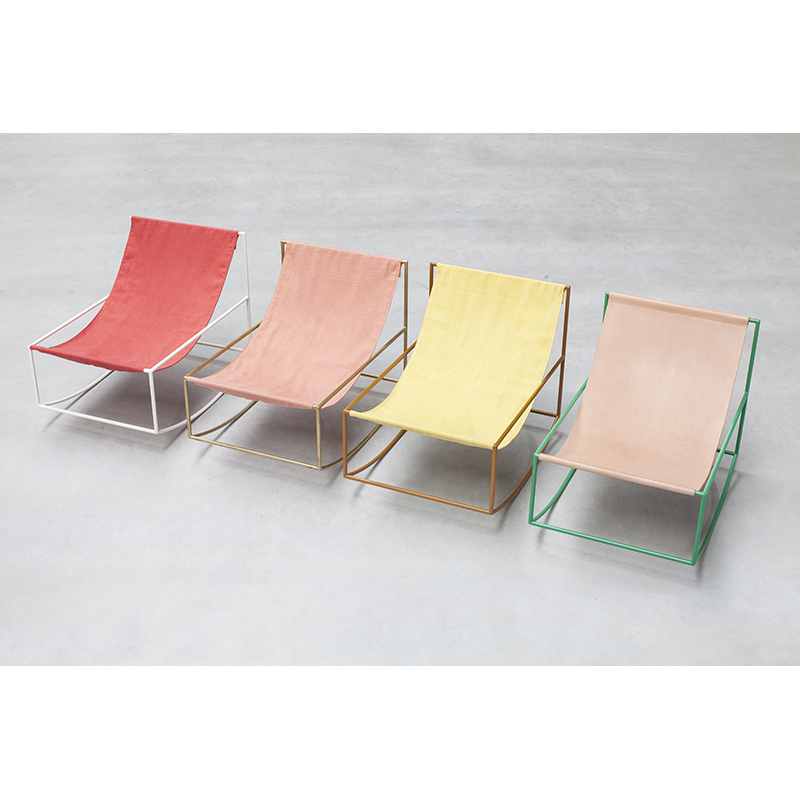 Fauteuil ROCKING CHAIR Tissu jaune/Moutarde VALERIE OBJECTS