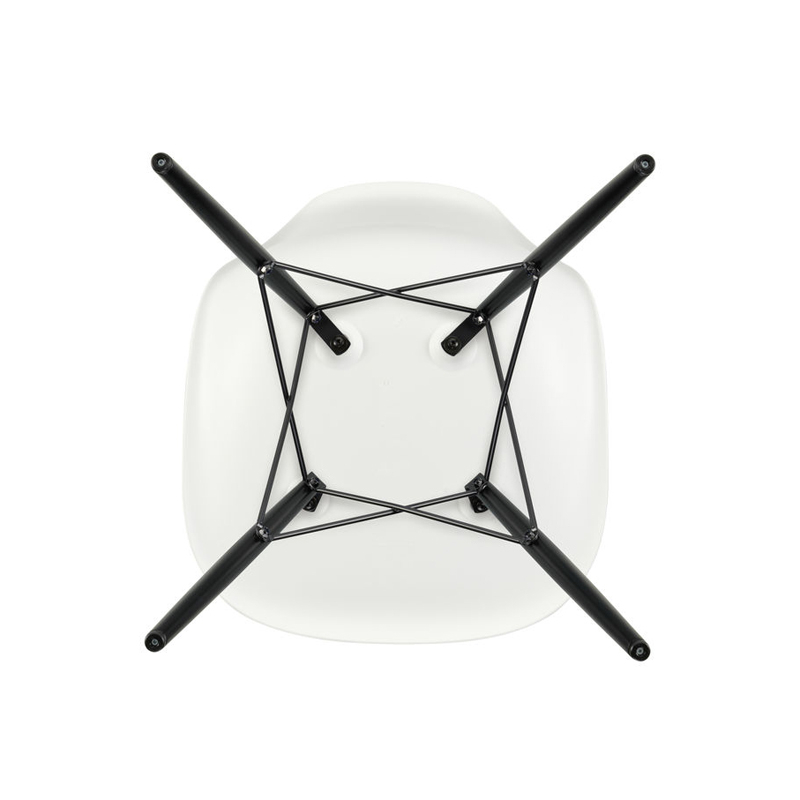 Chaise EAMES PLASTIC CHAIR DSW érable noir Blanc VITRA