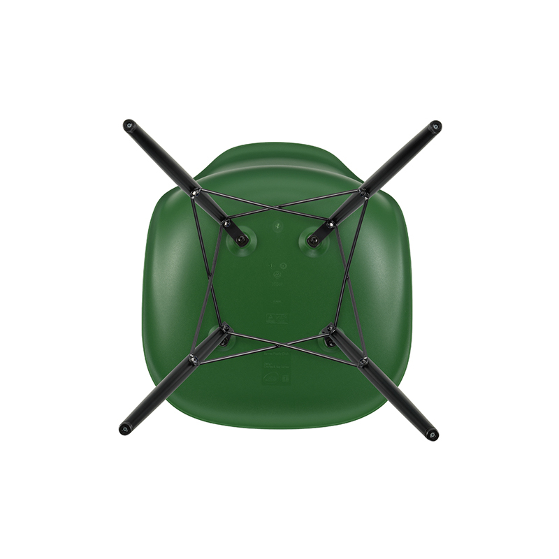 Chaise EAMES PLASTIC CHAIR DSW érable noir Vert émeraude RE VITRA