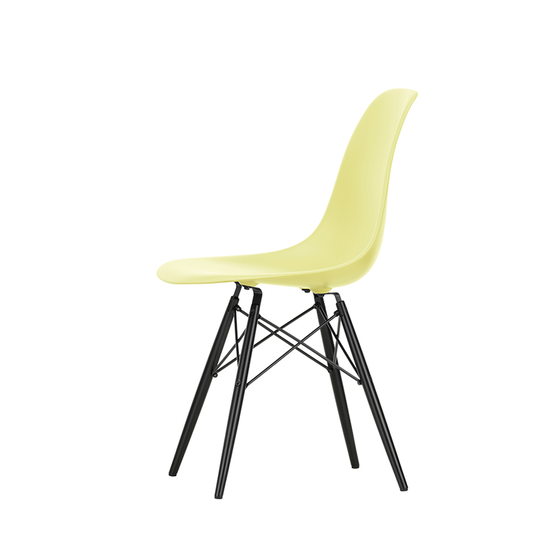 Chaise EAMES PLASTIC CHAIR DSW érable noir Citron RE VITRA