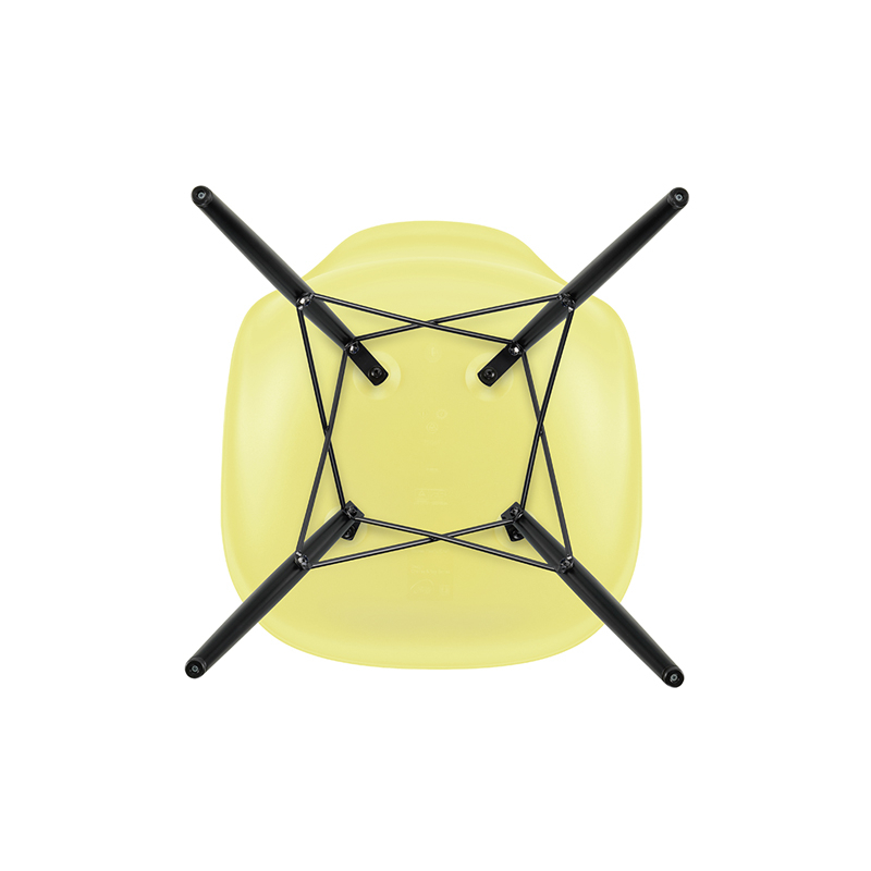 Chaise EAMES PLASTIC CHAIR DSW érable noir Citron RE VITRA