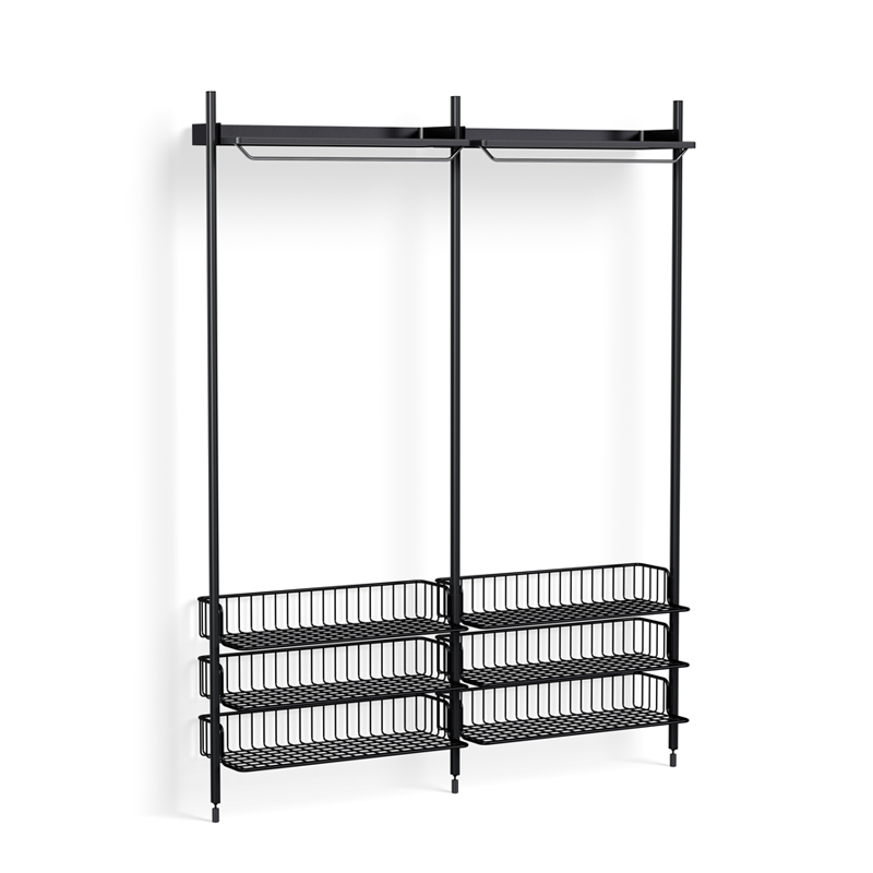 Meuble de rangement PIER SYSTEM 1022 Noir/ noir HAY