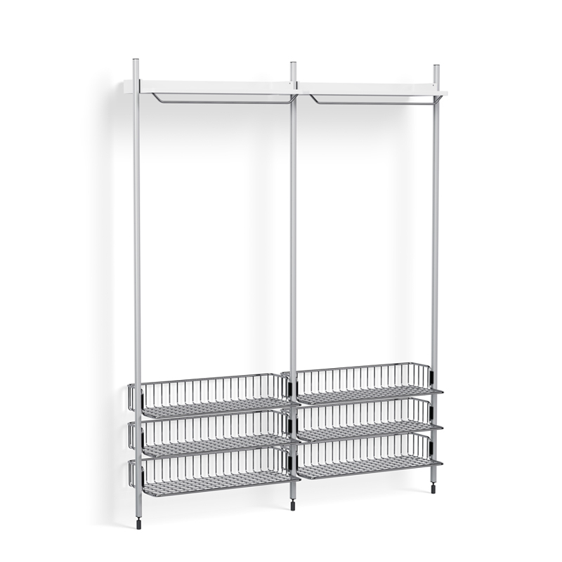 Meuble de rangement PIER SYSTEM 1022 Blanc/ aluminium HAY