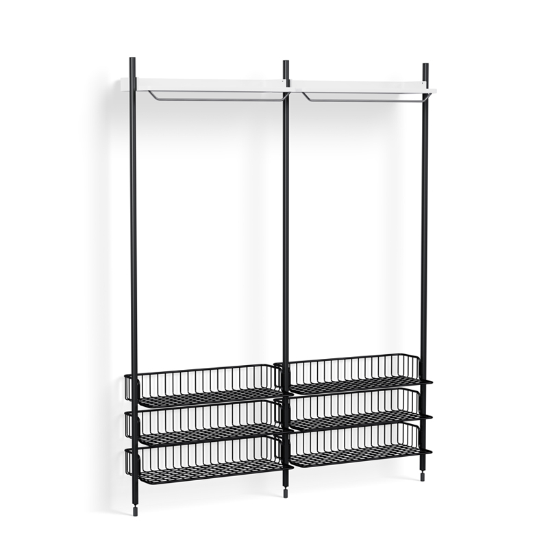 Meuble de rangement PIER SYSTEM 1022 Blanc/ noir HAY