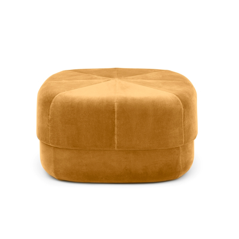 Pouf CIRCUS Large Velours jaune Normann Copenhagen