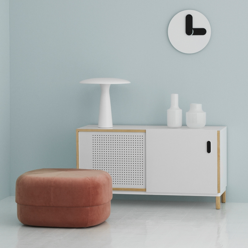 Pouf CIRCUS Large Velours beige Normann Copenhagen