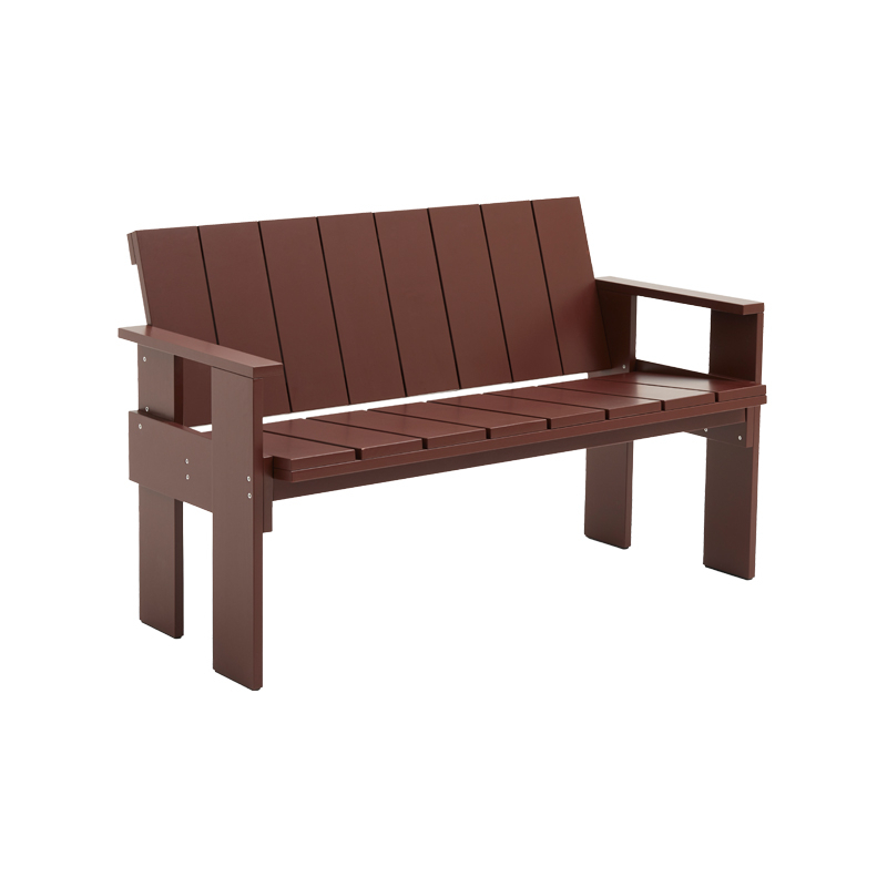 Banc extérieur CRATE DINING Rouge fer HAY