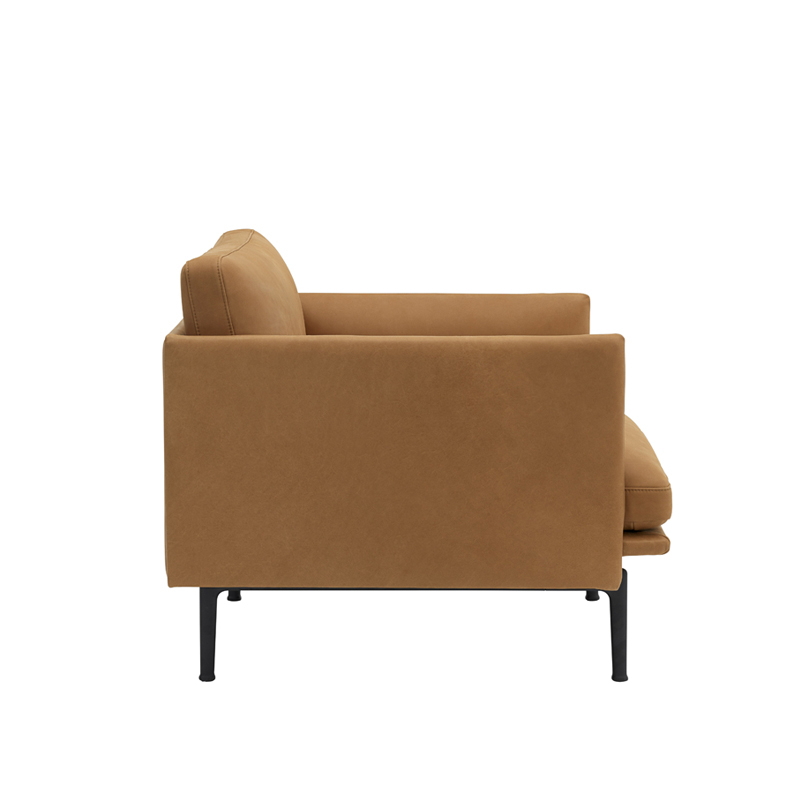 Fauteuil OUTLINE Cuir Cognac MUUTO