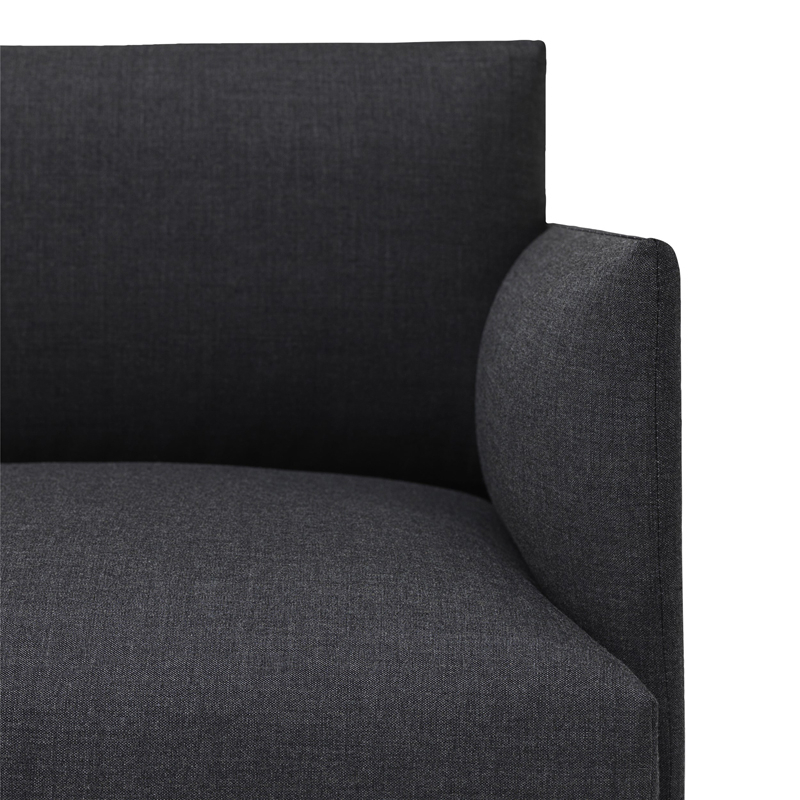 Canapé OUTLINE 2 places Tissu Remix 163/ noir MUUTO
