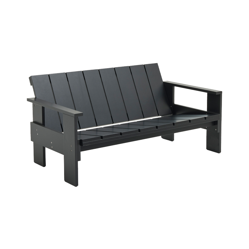 Banc extérieur CRATE LOUNGE Noir HAY