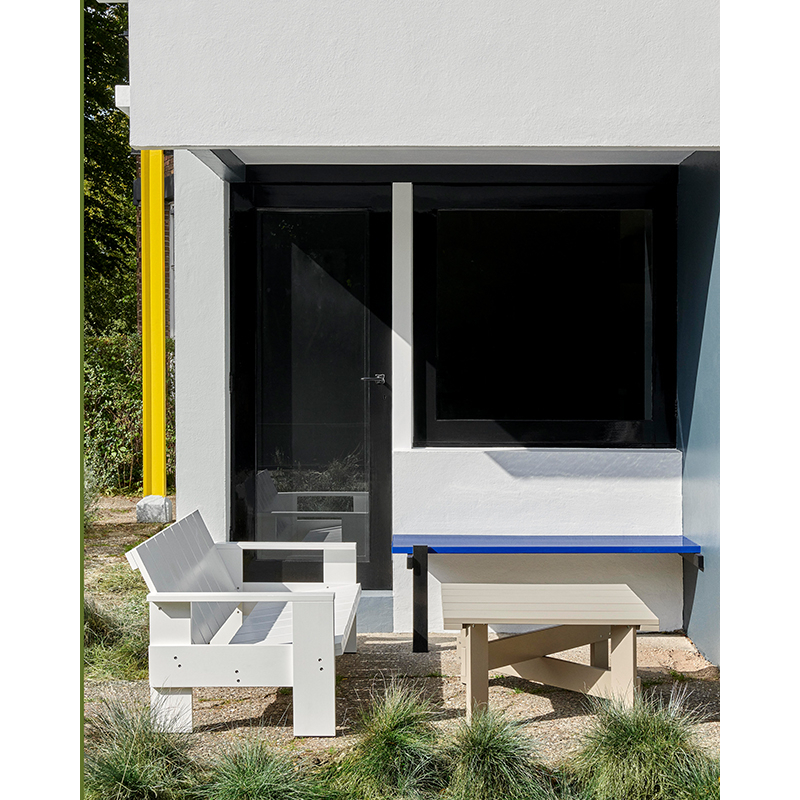 Banc extérieur CRATE LOUNGE Blanc HAY