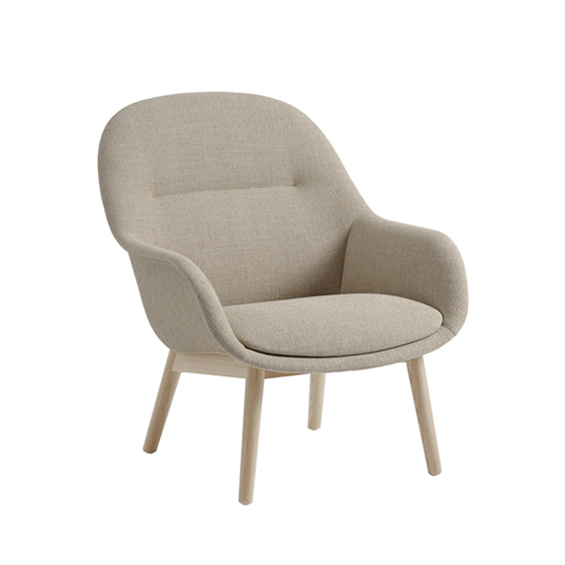 Fauteuil FIBER LOUNGE pieds bois Ecriture 240/ chêne  MUUTO