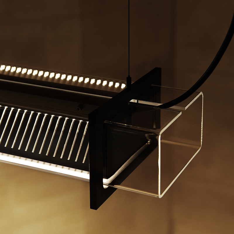 Suspension QUADRATUBE P1 Champagne SAMMODE STUDIO