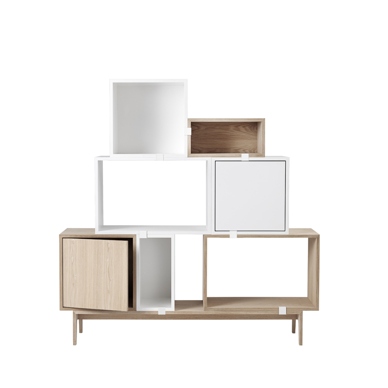 Etagère STACKED Medium avec porte Blanc MUUTO