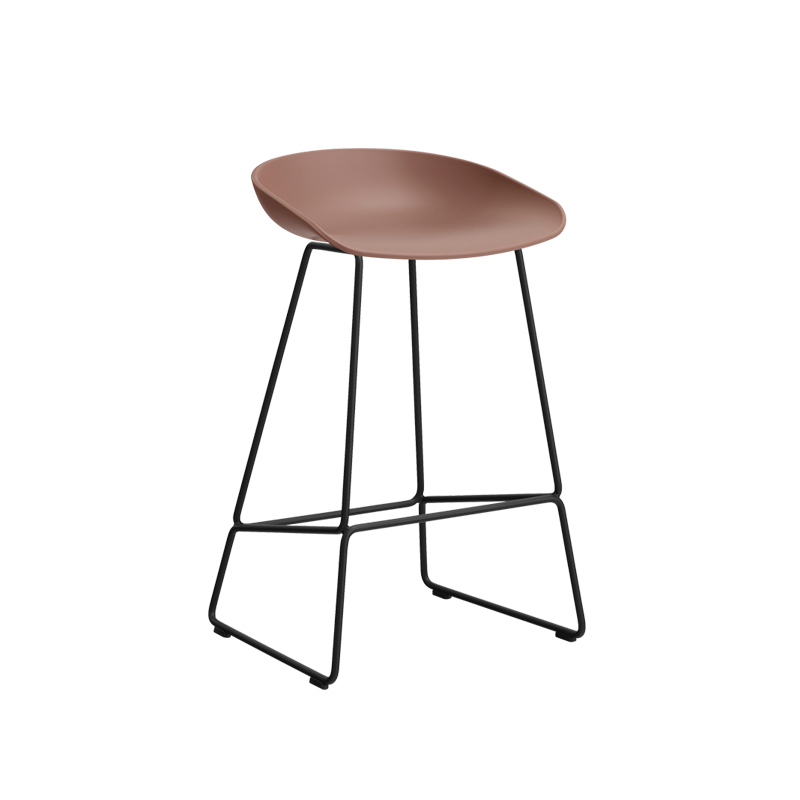 Tabouret haut ABOUT A STOOL AAS 38 H65 Soft brick HAY