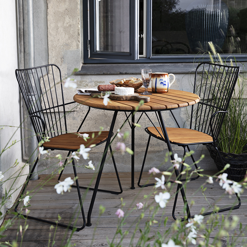 Table extérieur Table café CIRCUM Bambou/ noir HOUE