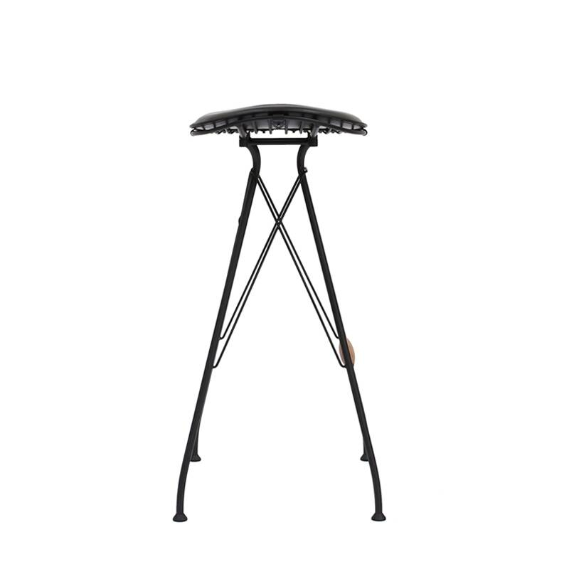 Tabouret haut WIRE BARSTOOL HIGH Noir/ Cuir Elegance noir OVERGAARD & DYRMAN