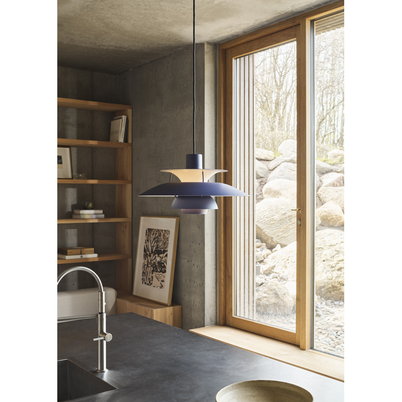 Suspension PH 5 Monochrome Dusty Indigo LOUIS POULSEN