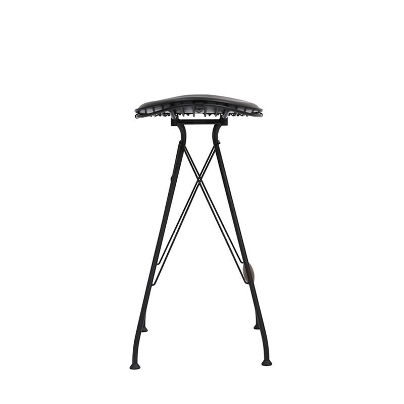 Tabouret haut WIRE BARSTOOL LOW Noir/ Cuir Elegance noir OVERGAARD & DYRMAN