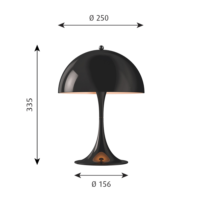 Lampe à poser PANTHELLA 250 Noir LOUIS POULSEN