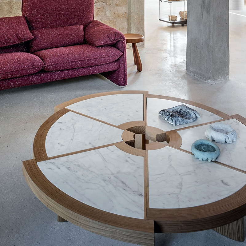 Table basse 529 RIO marbre Blanc CASSINA