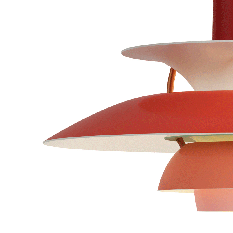 Suspension PH 5 MINI Nuances de rouge LOUIS POULSEN