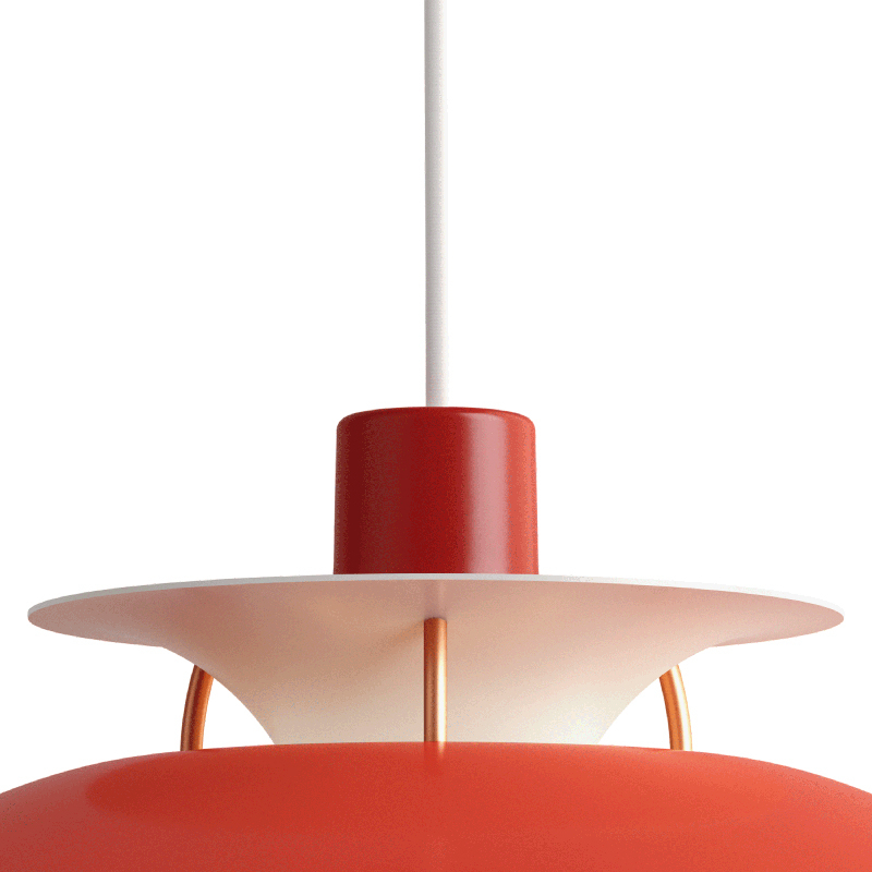 Suspension PH 5 MINI Nuances de rouge LOUIS POULSEN