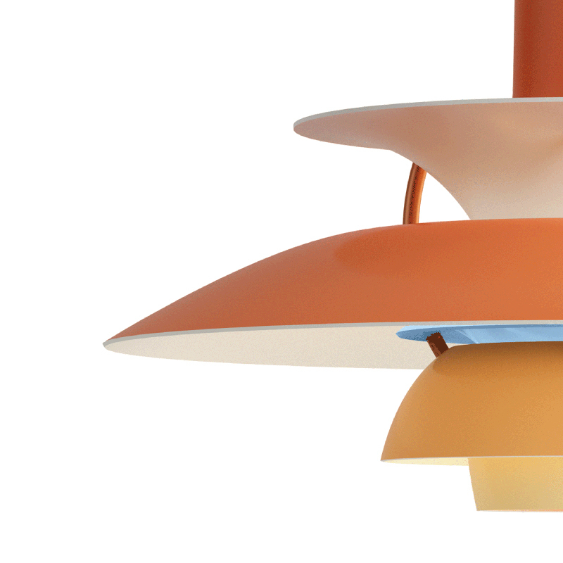 Suspension PH 5 MINI Nuances de orange  LOUIS POULSEN