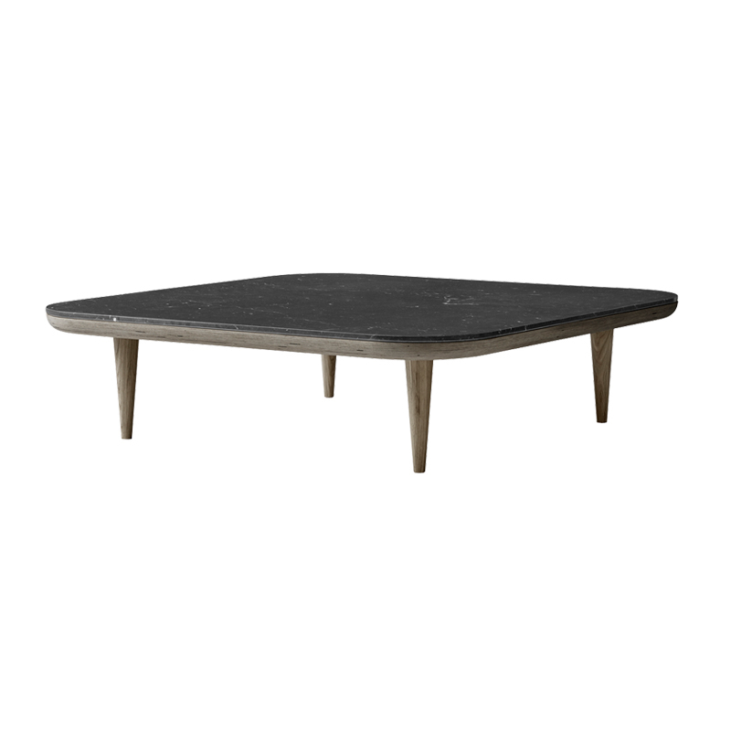 Table basse FLY SC11 Marbre Marquina noir/ chêne fumé AND TRADITION