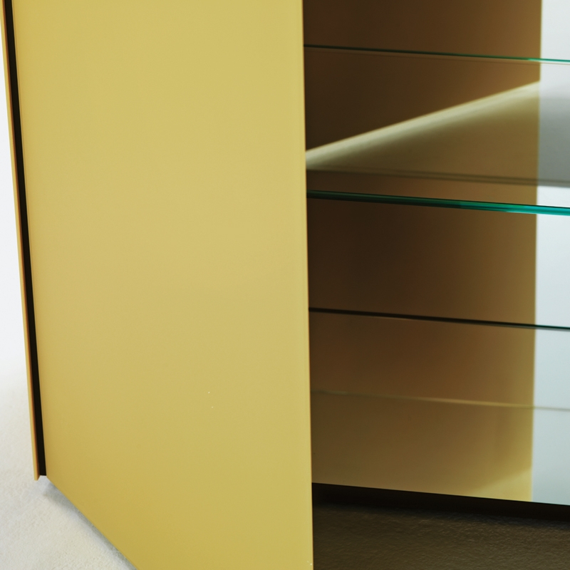 Meuble de rangement MAGIC BOX 2 portes Jaune GLAS ITALIA