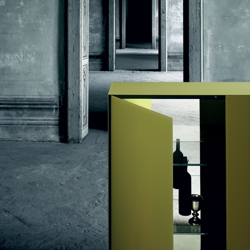 Meuble de rangement MAGIC BOX 2 portes Jaune GLAS ITALIA