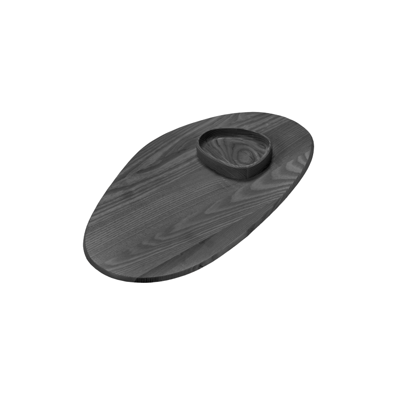 Plateau, plat PLATTER + BOWL 1 Frêne teinté noir SERAX