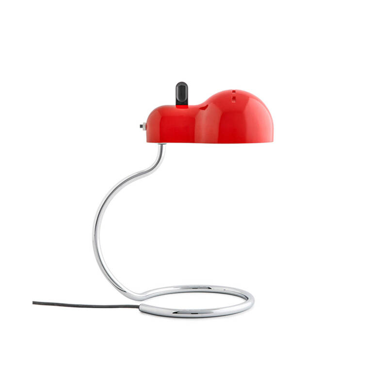Lampe à poser MINITOPO Rouge/ chrome STILNOVO
