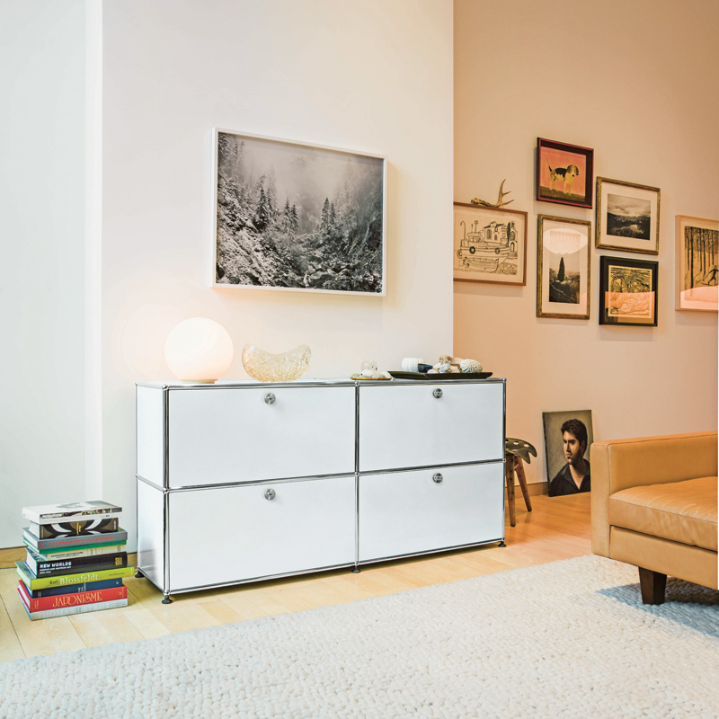 Meuble de rangement USM HALLER E2 Gris clair USM HALLER