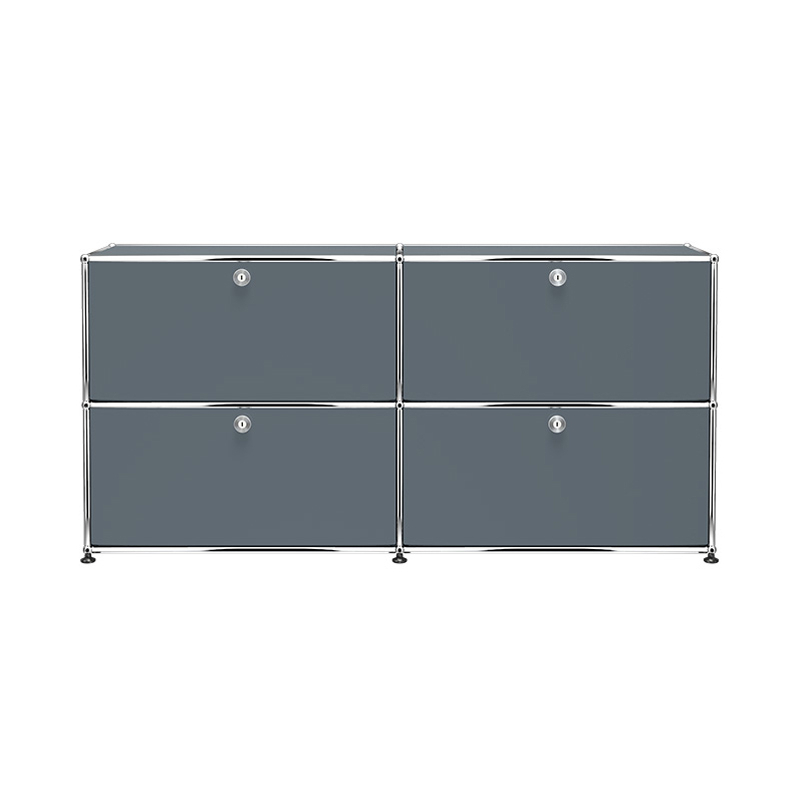 Meuble de rangement USM HALLER E2 Gris moyen USM HALLER