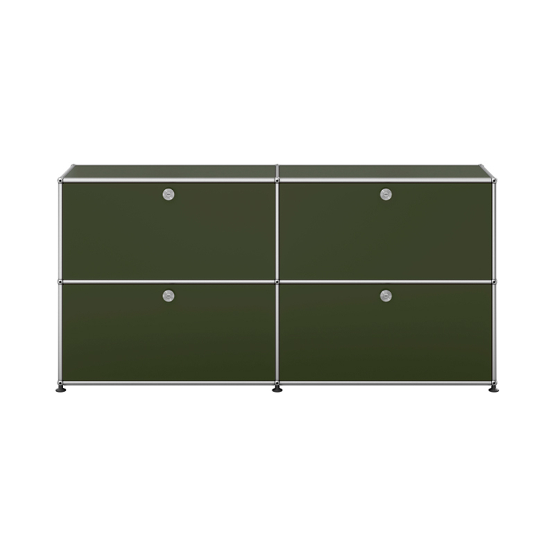 Meuble de rangement USM HALLER E2 Vert olive USM HALLER