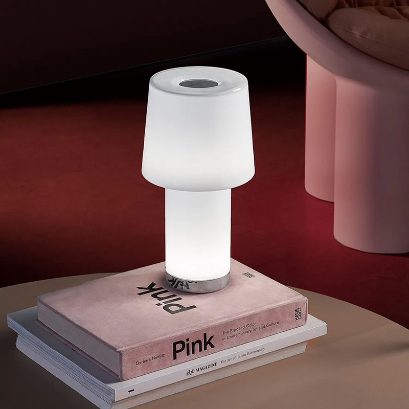 Lampe à poser CAMEO Blanc/ chrome FONTANA ARTE