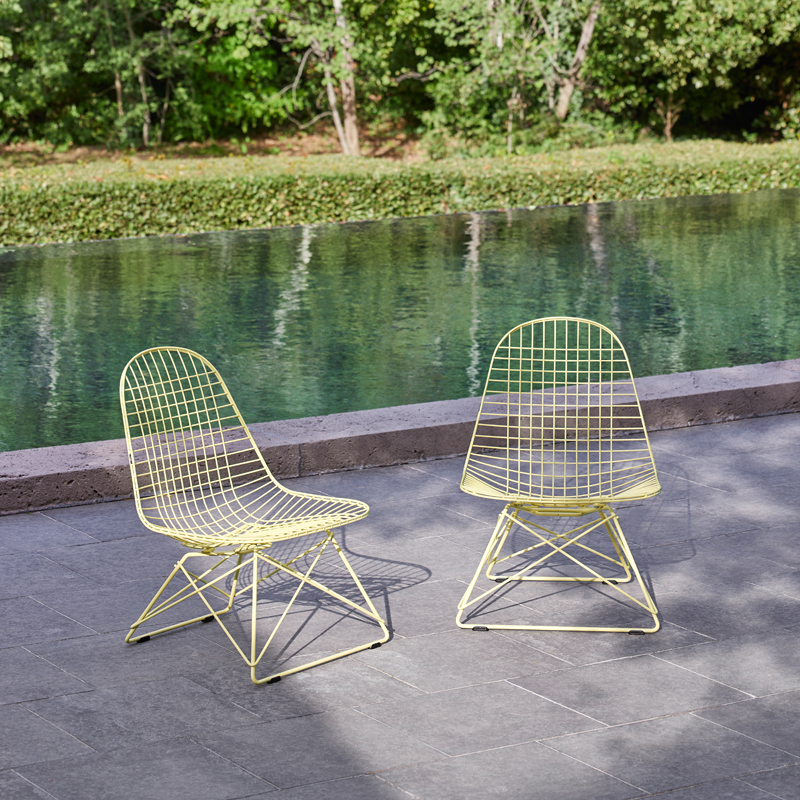 Fauteuil EAMES WIRE CHAIR LKR Vert foncé VITRA