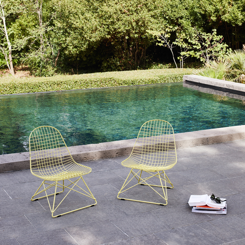 Fauteuil EAMES WIRE CHAIR LKR Vert foncé VITRA