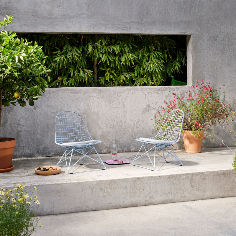 Fauteuil EAMES WIRE CHAIR LKR Vert foncé VITRA