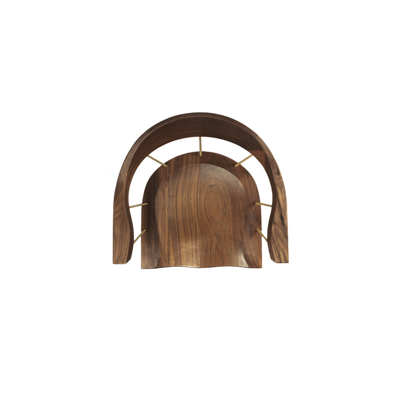 Chaise SPINDLE Noyer/ laiton satiné  BASSAMFELLOWS