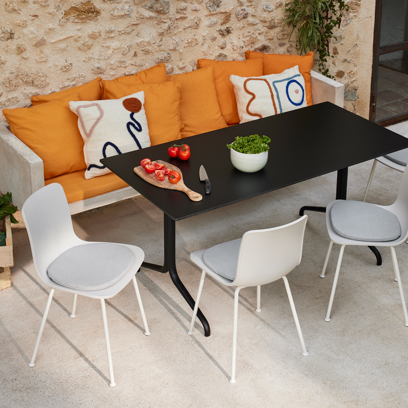 Coussin Coussin d'assise SOFT SEAT OUTDOOR Type A Simmons 53 blanc/bleu acier VITRA