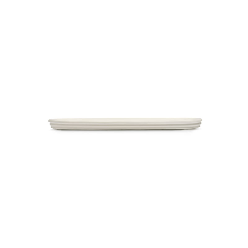 Plateau, plat Plat de service oval DUNE S Blanc albâtre SERAX