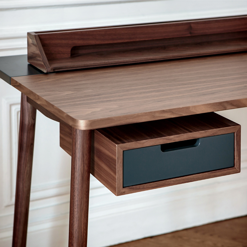 Bureau HONORÉ noyer Gris ardoise HARTO