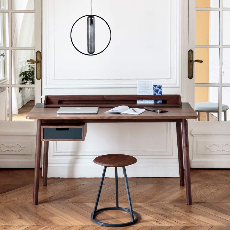 Bureau HONORÉ noyer Gris ardoise HARTO