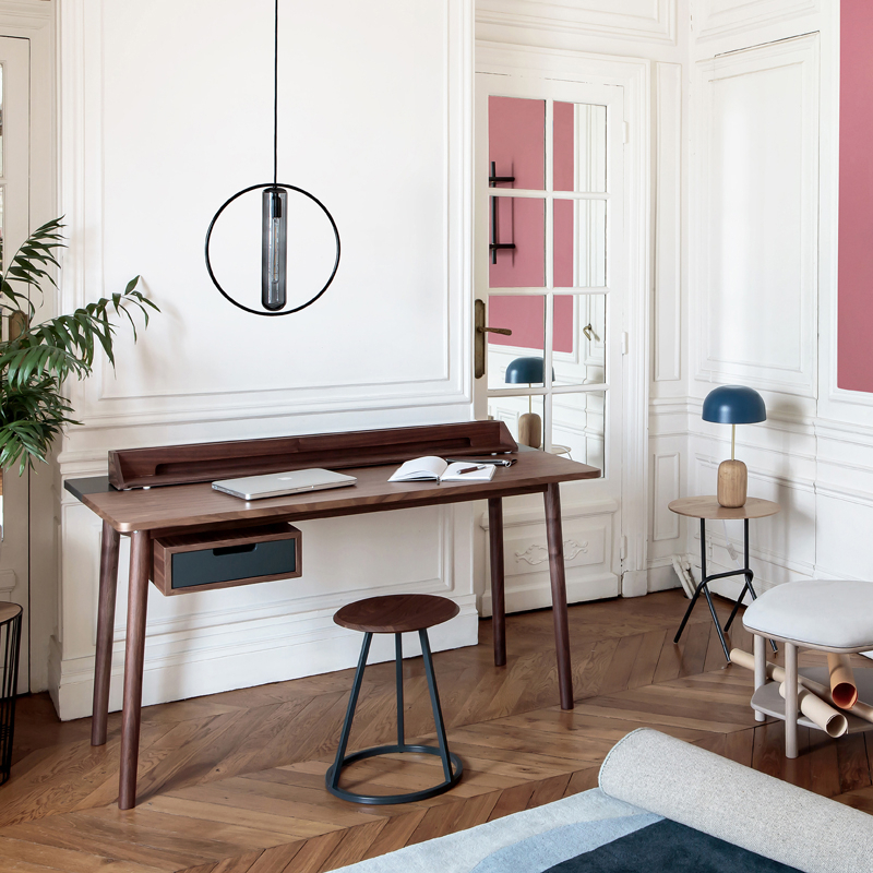 Bureau HONORÉ noyer Gris ardoise HARTO